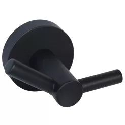 Dvojitý koupelnový věšák Bisk for You, černý hliníkový