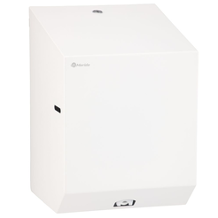Merida STELLA White Line manual paper towel dispenser, steel white.