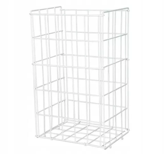 Metal mesh waste bin 47 liters white