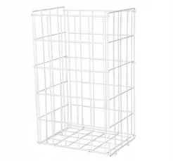 Kovový prodyšný koš 47 litrů bílý