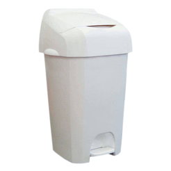 Cubo de basura higiénica de 60 litros P+L Systems de plástico blanco