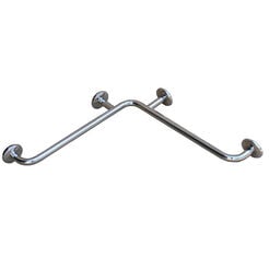 Eck-Duschgriff Faneco ⌀ 25 mm, 50 × 50 cm, polierte Edelstahl