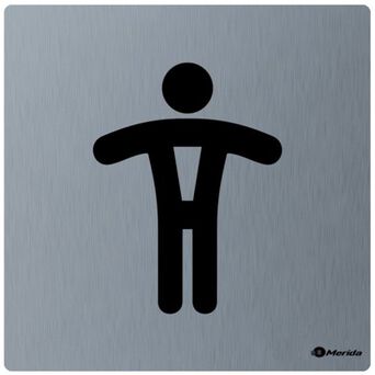 Stainless steel toilet sign MEN