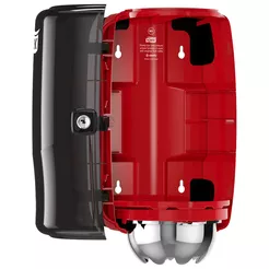 Držiak na utierky v rolke Tork mini, červeno-čierny ABS plast