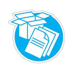 Recycle pictogram blue – paper