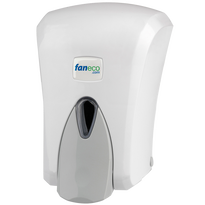 Zestaw: podajnik ręczników papierowych i dozownik mydła w płynie Faneco POP plastik biały