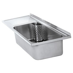 Drevený drez s ľavým odkvapkávačom 1100 × 357 × 550 mm Franke