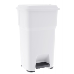 Cesto de basura de 60 litros Merida HERA, plástico blanco