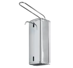 Dispensador de líquido desinfectante Sanitario 1000 ml, acero inoxidable pulido