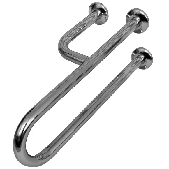 Uchwyt umywalkowy dla osób z niepełnosprawnościami 3-podporowy lewy Faneco Ø 32 mm 60 cm, stal nierdzewna matowa