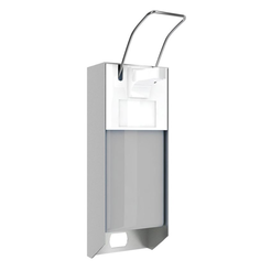 Dispensador de codo para desinfectante líquido Merida 500 ml, acero inoxidable mate
