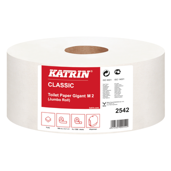 Katrin Classic Gigant M toilet paper 6 rolls 300 m 2-ply white cellulose-recycled paper