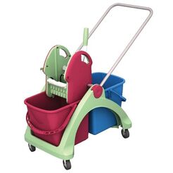Antibakteriální dvoukolečkový úklidový vozík 2 x 25 litrů Splast