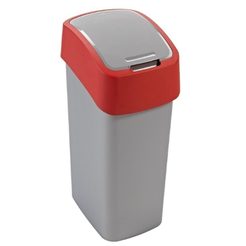Abfalltrennbehälter 25 Liter Curver FLIP BIN, rotes Plastik