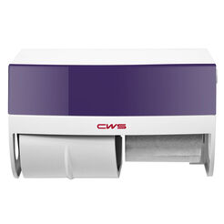 Contenedor de papel higiénico 2 rollos CWS boco plástico blanco - violeta