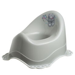 Rutschfester Kinder-Toilettensitz MISIU Bisk, grauer Kunststoff