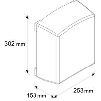 Elektryczna suszarka do rąk JUNIOR PLUS kolor BIAŁY - wymiary