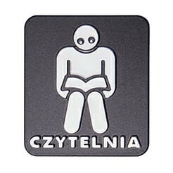Oznaczenie drzwi – Czytelnia metalizowane
