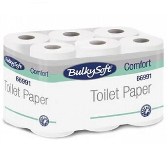 Papel higiénico Bulkysoft Comfort 96 rollos 2 capas 14.3 m blanco celulosa