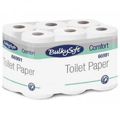 Papierové utierky Bulkysoft Comfort 96 roliek 2 vrstvy 14,3 m biela celulóza