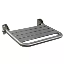 Asiento de ducha abatible Faneco, acero inoxidable mate