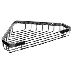 Mydlováč sprchová veľká rohová Bisk lesklá oceľ