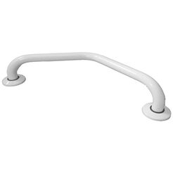 Manija angular para bañera de 32 mm de diámetro, 60 x 60 cm, Faneco, acero blanco