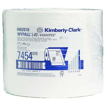 Paño de papel en rollo grande Kimberly Clark WYPALL L40, 1 capa, papel reciclado blanco