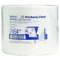 Czyściwo papierowe w dużej rolce Kimberly Clark WYPALL L40 1 warstwa makulatura białe