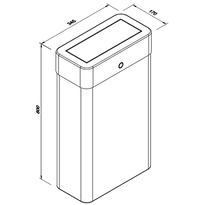 Kosz na śmieci 28 litrów Faneco LUNA stal matowa