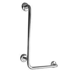Eck-Duschgriff Faneco ⌀ 25 mm, 50 × 50 cm, poliertes Edelstahl