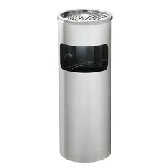 Stainless Steel 18-Liter Glossy Ashtray Bin
