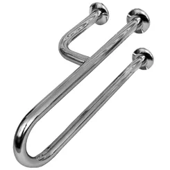 Soporte de lavabo para discapacitados de 3 puntos a la izquierda Faneco ⌀ 32 mm 80 cm acero inoxidable pulido