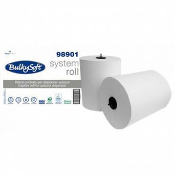 Toalla de papel en rollo Bulkysoft Autocut 6 unidades 3 capas 100 m blanco celulosa
