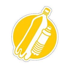 Aufkleber für den Mülltrennungskorb Plastik Splast