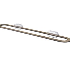 Towel rack 60 cm Bisk BERGEN zinc + HPL material