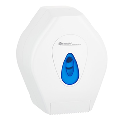 Merida TOP MINI Toilettenpapierbehälter aus weiß-blauem Kunststoff