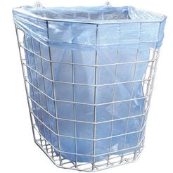 Merida 22-liter waste bin, aluminum, steel color white