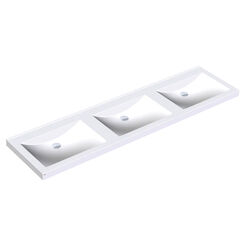 QUADRO series washbasin without hole Franke Miranit white