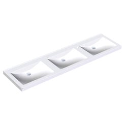 KWC QUADRO Miranit series washbasin without tap holes, white