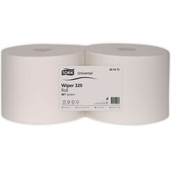 Paños de papel en mini rollos universales Tork 2 unidades. 2 capas 400,05 m celulosa blanca