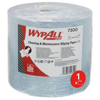 Paño de papel en rollo Kimberly Clark WYPALL L20, 2 capas, papel reciclado blanco
