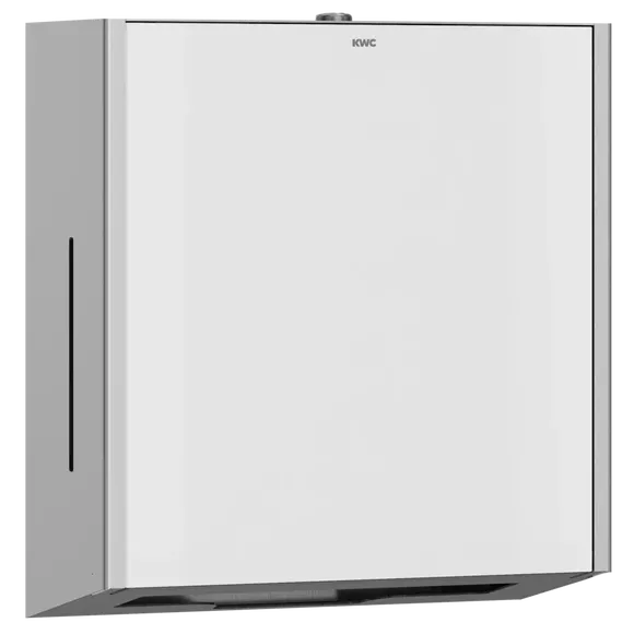 Dispensador de toallas de papel plegadas KWC Exos, acero color blanco