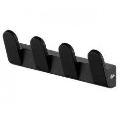 Vierfacher Handtuchhalter Bisk FUTURA in schwarz