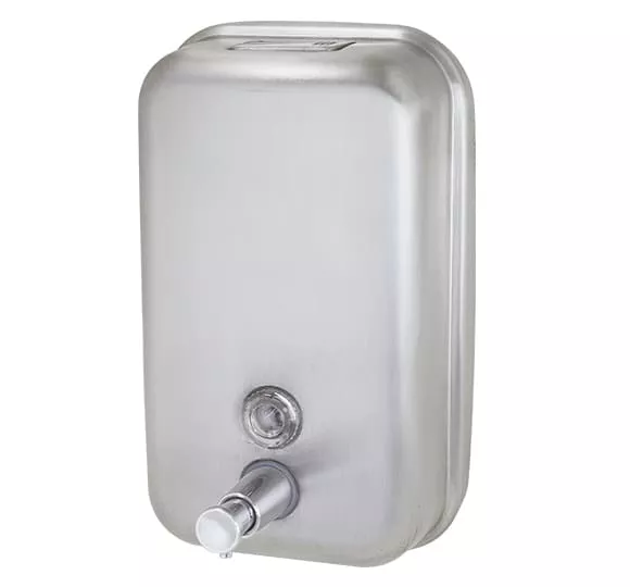 Dispensador de jabón líquido Sanitario ECONO 500 ml, acero inoxidable mate