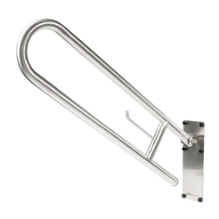 Foldable handle for disabled people, 600 mm, made of matte stainless steel.