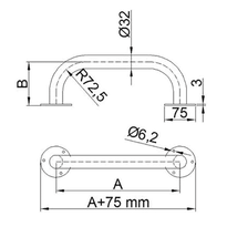 Poręcz ze stali nierdzewnej 800 mm