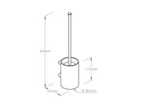 Szczotka do WC Merida STELLA Black Line otwarta ścienna stal czarna