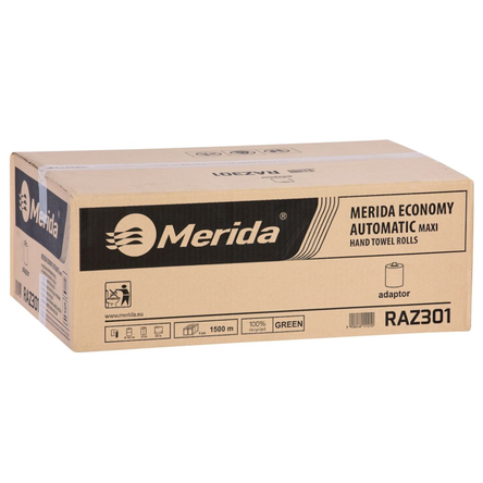 Ręcznik papierowy w roli z adaptorem Merida Optimum Automatic maxi 6 szt. 250 m zielony makulatura