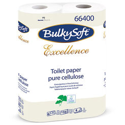 Papierové utierky Bulkysoft Excellence 6 rolky 4 vrstvy 20 m biela celulóza